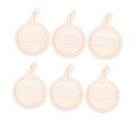 Yardwe 6 Pièces Disques Exfoliants Ronds Luffa pour Visage Éponge Naturelle pour Corps Démaquillante Légère Nettoyage en Profondeur des Pores