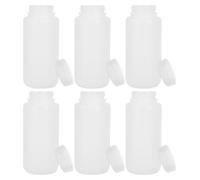 Yardwe 6 Pièces Flacon de Réactif 500ml à Large Ouverture en Hdpe, Blanc