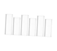 Yardwe 6 Pièces Glass Guitar Slide Rings For Acoustic Electric Guitars Lightweight Finger Protectors For Blues Jazz Rock Performance Fit And Stable Play