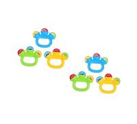Yardwe 6 pièces Grelots à Main pour Jouets Musicaux Plastique avec Tambourin Instruments Sonores Ergonomiques pour Adaptés Aux Débutants et Animations Festives