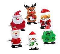 Yardwe 6 Pièces Jouets à Remonter de Noël Amusants et Créatifs pour Fête Garçon Fille Père Noël Cartoon de Party