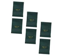 Yardwe 6 pièces Lot de Chaussures Tissu Non Tissé Vert Moyen Organisateurs à Cordon Anti-poussière pour Voyage et Rangement Pratique