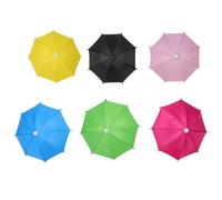 Yardwe 6 Pièces Parasol D’ombrage pour Plantes en Pot, Extérieur, | Tissu Enduit Argenté, Mât à Planter au Sol, pour Succulentes et Pots de Jardin