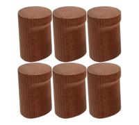 Yardwe 6 Pièces Porte-chapeaux Mural en Bois, Cylindrique Rond | Vis Incluses, Usage Polyvalent pour Entrée et Chambre Bébé, Style Simple Élégant, Robuste et Compact