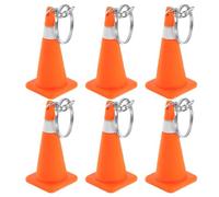 Yardwe 6 Pièces Porte-clés Cône de Signalisation Compact en Pvc Alliage