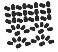 Yardwe 60 Pièces Lot de Bonnettes Mousse pour Microphone Mini Protection Anti-vent Haute Densité Housse Micro Casque Lavalier Noir Du Bruit