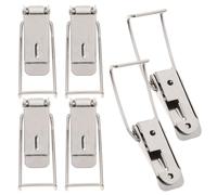 Yardwe 6pcs Loquet à Fermoir en Acier Inoxydable Ressort pour Verrouillage Sécurisé et Facile à Utiliser, pour Porte de Garage ou Boîte à Outils