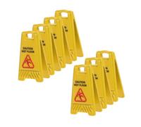 Yardwe 7 Pièces Miniature Wet Floor Warning Signs Compact Educational Safety Caution Notices for Dollhouse Mini Garden Decor Play