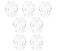 Yardwe 7 pièces Set de Ventouses Verre Épaisses Sous Vide pour Thérapie par Cupping Corps et Massage Effet Pénétrant et Forte Aspiration Usage Familial et