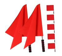 Yardwe 7pièces Lot De Drapeaux Rouges Pour Arbitre De Football Signal Manuel Drapeau De Compétition Drapeau De Juge De Touche Pour Volleyball Et Course