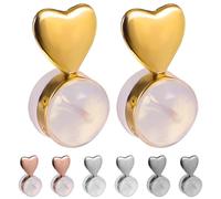 Yardwe 8 pièces Fermoirs Boucle Oreille Silicone Cœur Bouchons Sécurisés pour Femmes et Filles Supports Légers et Ajustables pour Clous Oreilles Standard