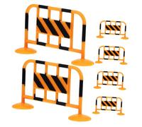 Yardwe 8Pièces Mini Clôtures de Circulation Simulation de Barricades de Sécurité pour Décoration de Maison de Poupée et Micro Paysage