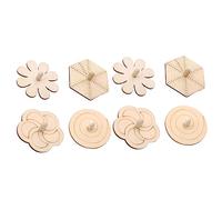 Yardwe 8pièces Toupies Bois à Peindre pour Garçon Fille Lot de Jouets DIY Non Formes Fleur Ronde Favorise La Créativité Coordination Main-œil