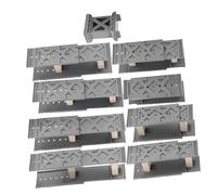 Yardwe 9 Pièces Piliers de Pont de Train Plastique pour Accessoires de Piste de Train Supports Décoratifs de Ponts Miniatures pour Modèles de Jouets