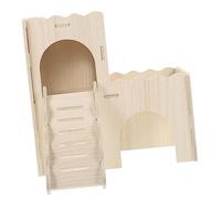 Yardwe Adorable Maison pour Hamster Tunnel pour Cochon Dinde en Bois Sûr Et Confortable Jouet Toute Lannée