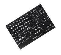 Yardwe Autocollants de Remplacement Clavier Anglais 1 Feuille en PVC Noir, Autocollants pour Clavier Ordinateur Portable et Bureau, Fabrication soignée, Facile à appliquer