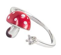 Yardwe Bague Ouverte Champignon Aérée Pour Femmes Et Adolescentes Alliance Légère Alliage Design Unique Et Confortable Anneau Ajustable Pour Cadeau Élégant Au Quotidien