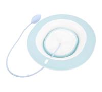 Yardwe Bain de Siège en Plastique Bleu avec Tuyau Souple, Bassin Ergonomique pour Femme Enceinte, Hygiène Intime Post-partum, Cuvette Anti-débordement, Accessoire Salle de Bain Pratique