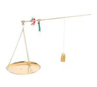 Yardwe Balance Ancienne en Cuivre pour Médecine Traditionnelle Chinoise 250g Plateau, Pesée Précise et Portable pour Usage Domestique et Professionnel