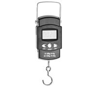 Yardwe Balance de Pêche Numérique Suspendue 50 Kg, Crochet et Ruban à Mesurer, avec Écran Rétroéclairé LCD, en Acier Inoxydable, pour Camping