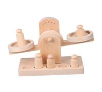 Yardwe Balance en Bois Éducatif pour Garçon et Filles Jouet d'Équilibre Montessori 1 Ensemble de Jouets Apprentissage Ludique des Concepts de Poids Calcul