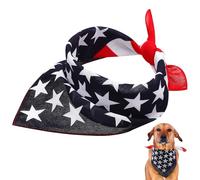 Yardwe Bandana Chien Drapeau USA Triangle Foulard Américain Multifonctionnel pour Animaux Accessoire Patriotique pour Fêtes et Activités Extérieures