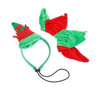 Yardwe Bandeau De Noël pour Animaux Serre-tête pour Chat avec Collier De Noël Couvre-Chef pour Chat