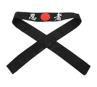 Yardwe Bandeau Large Samouraï Japonerie en Textile Absorbant pour Chef Sushi et Karaté, Taille Unique, Accessoire Polyvalent pour Sport, la Cuisine et Fêtes Costumées, Noir Ninja