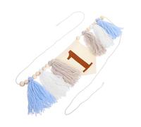 Yardwe Bannière Boho pour Chaise Haute An avec Perles Bois et Franges Décoration Unique pour Premier Anniversaire Facile à Installer Intérieur et Extérieur