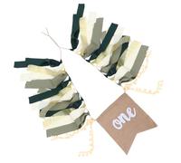 Yardwe bannière chaise haute Bannière de joyeux anniversaire faire la fête siège bébé première bannière d'anniversaire garçon Bannière de fête bannière de chaise bébé polyester Vert