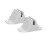 Yardwe Base De Clôture en Plastique Blanche pour Jardin Support Fixe pour Petite Clôture Lot De 2 Bases Solide Antivotement Extérieure Pratiques