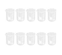 Yardwe Bécher Verre Gradué 100 Ml Lot de 10 Pièces Facile à Manipuler Surface Lisse pour Usage en Laboratoire et Usage Domestique
