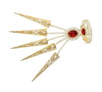 Yardwe Bijoux de Main pour Danse avec Chaîne de Main et Décorations pour Ongles Bijoux pour Danseuses Orientales