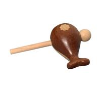 Yardwe Bloc de Percussion Bois Naturel avec Musical Forme de Baleine Ornement Décoratif pour Voiture ou Bureau Instrument de Rythme pour Débutants Accessoire Indispensable pour