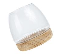 Yardwe Bocal en pour Plantes Aquatiques Et Poissons Décoratifs Réservoir à Poissons en Transparent avec Base en pour Bureau Et Décoration Intérieure