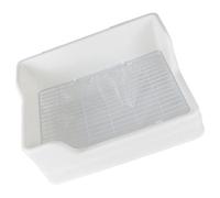 Yardwe Boîte à Litière pour Lapin en Plastique Blanc, Bac Séparé en Deux Parties Entrée Basse et Maillage Adapté, pour Cage de Hamster ou Petits Animaux