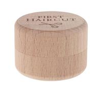 Yardwe Boîte à Souvenirs Conservation Mémorable en Bois Beige Design Portable et Élégant pour Premiers Cheveux de Bébé pour Annonces Bébé et Usage à Domicile