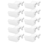 Yardwe Boîte de Rangement avec Ouverture Oblique et Crochets Métalliques | Construction Renforcée en Plastique Épais, Optimise L'espace, pour Mécaniciens et Techniciens en Réparation