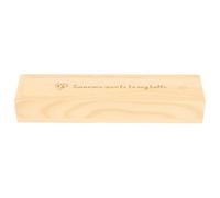 Yardwe Boîte en Bois Beige avec Couvercle pour Conserver Test de Grossesse et Souvenirs de Naissance pour Chambre de Bébé Jeune Parents