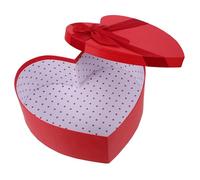 Yardwe Boîte Présent de Cœur Vide Moyenne Rouge Papier pour Saint-valentin Emballage Romantique Présents Chocolat Fleurs Couples