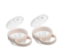 Yardwe Boîte Tétine Portable en Pp Blanc, Porte-bébé Hygiénique avec Crochet, Boîte à Tétines 2pcs à Couches et Poussette