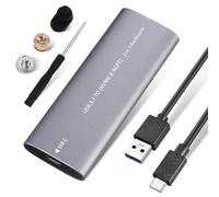 Yardwe Boîtier de Disque Dur Externe avec Double Type-c 3.1 SSD Portable en Alliage D'aluminium Léger et Pratique pour Usage Quotidien Bureau