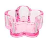 Yardwe Bol à Manucure Grosse Capacité et Design Élégant Rose de Fleur de Lotus en Verre Translucide pour Accessoires Nail Art à Domicile