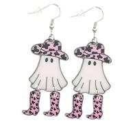 Yardwe Boucles D’oreilles Fantômes Halloween, Boucles D’oreilles Gothiques Femmes, Alliage Léger, Noir Rose Blanc, Soirée Costume, Compacte Et Confortable