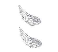 Yardwe Boucles D'oreilles Ailes D'ange en Argenté S925, Boucles D'oreilles pour Filles, Accessoires Bijoux Féminins, Usage Quotidien et Occasions Spéciales, Légères et Résistantes, Satuple Paire