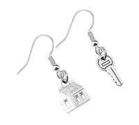 Yardwe Boucles D'oreilles Pendantes Maison Clé Créatives Bijoux D'oreilles Femmes Présent Nouveau Voisinage Accessoires Légers Peau Douce Quotidien