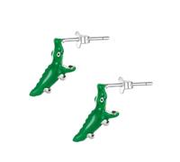 Yardwe Boucles Oreilles Animal Marin Argent pour Fille Bijoux Oreille Goutte Verte Amusante Accessoire Mode Léger pour Fêtes et Usage Quotidien