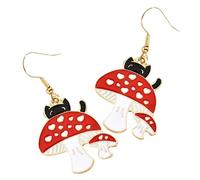 Yardwe Boucles Oreilles Pendantes Champignon Léger Bijoux Mode Femme Cadeau Élégant pour Fille Mère et Épouse Accessoire Polyvalent pour Mariage et Fête