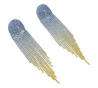 Yardwe Boucles Oreilles Pendantes Effet Lustre Cristal Boucles Oreilles Chandelier avec Pampilles pour Femme pour Bals de Promo Mariages