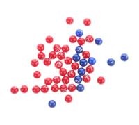 Yardwe Boules de Loto Numérotées en Plastique, Lot de Set, Rouge Bleu